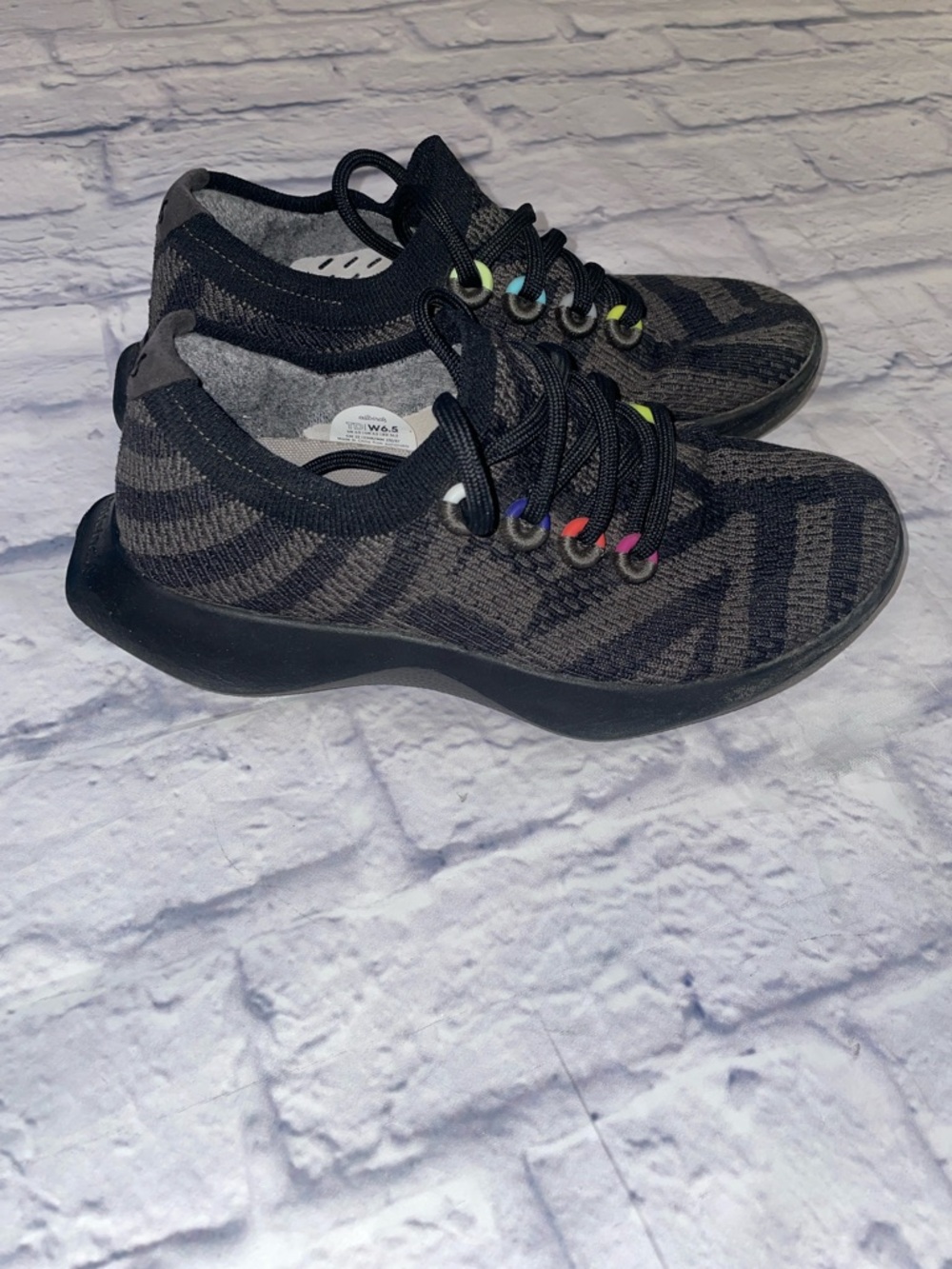 Allbirds Tree Dasher sneakers in a limited edition black and grey "Noise"